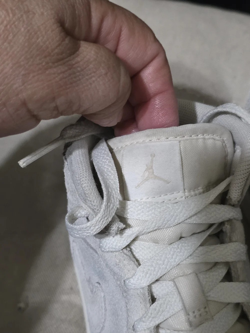 Jordan 1 Mid SE Craft Pale Ivory Sneakers Size 2Y Used